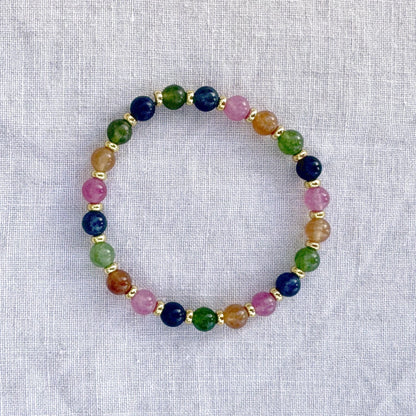 Colorful glass bead bracelet Alegria by Studio Gløra