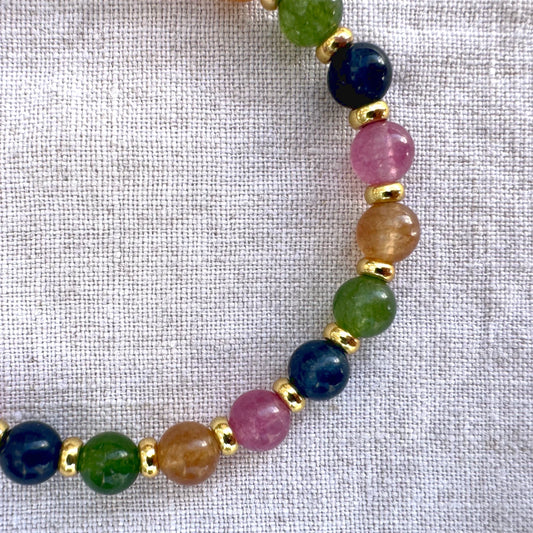 Colorful glass bead bracelet Alegria by Studio Gløra